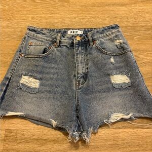 Priv XS Distressed Jean Shorts